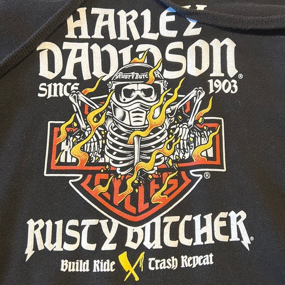 Harley-Davidson Tops - Cropped Harley sweatshirt